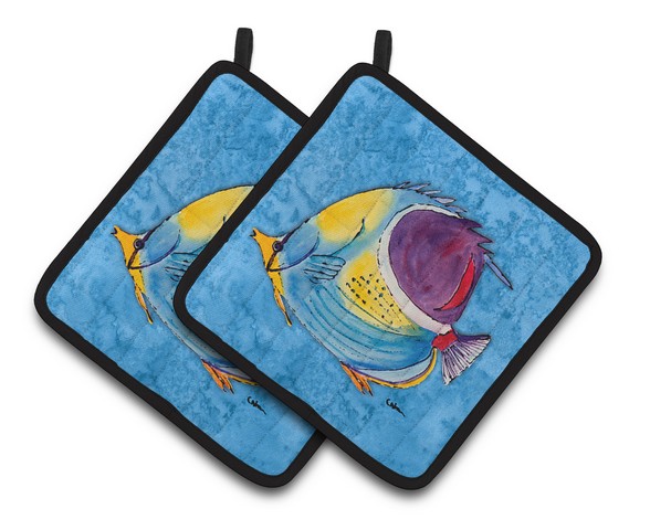 Picture of Carolines Treasures 8676PTHD Tropical Fish Pair of Pot Holders, 7.5 x 3 x 7.5 in.