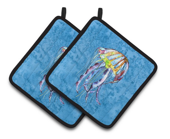 Picture of Carolines Treasures 8682PTHD Jellyfish Pair of Pot Holders, 7.5 x 3 x 7.5 in.