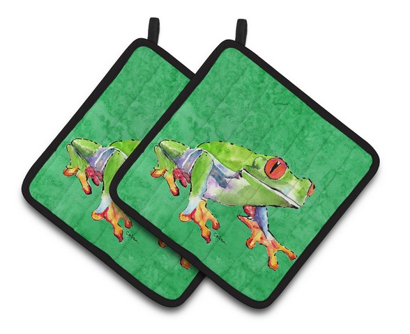 Picture of Carolines Treasures 8688PTHD Frog Pair of Pot Holders, 7.5 x 3 x 7.5 in.