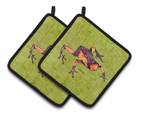 Picture of Carolines Treasures 8689PTHD Frog Pair of Pot Holders, 7.5 x 3 x 7.5 in.
