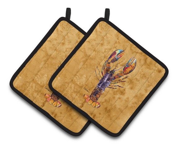 Picture of Carolines Treasures 8716PTHD Lobster Pair of Pot Holders, 7.5 x 3 x 7.5 in.