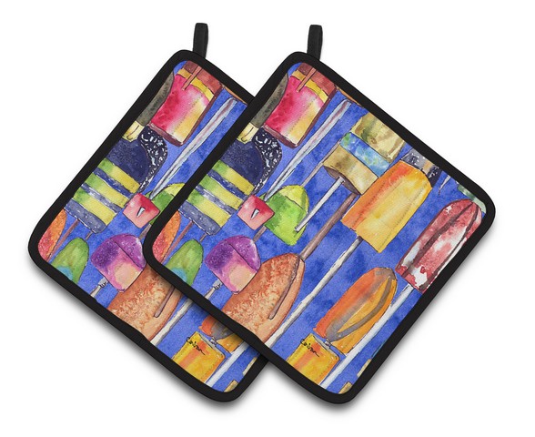 Picture of Carolines Treasures 8723-2PTHD Lobster Bouys Pair of Pot Holders, 7.5 x 3 x 7.5 in.
