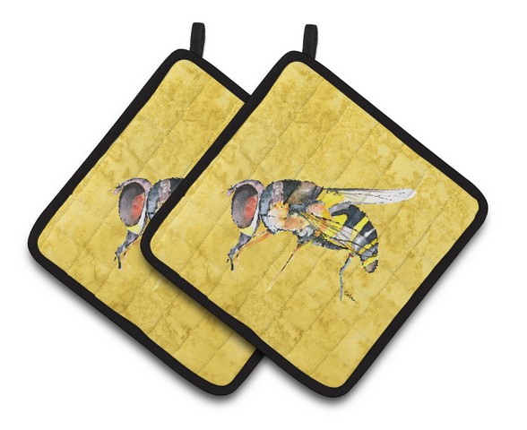 Picture of Carolines Treasures 8851PTHD Bee on Yellow Pair of Pot Holders, 7.5 x 3 x 7.5 in.