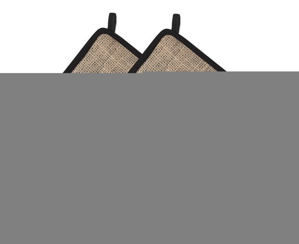 Picture of Carolines Treasures BB1040-BL-BN-PTHD Butterfly Faux Burlap & Brown Pair of Pot Holders, 7.5 x 3 x 7.5 in.