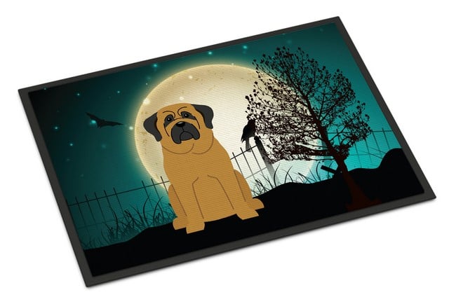Halloween Scary Mastiff Indoor or Outdoor Mat