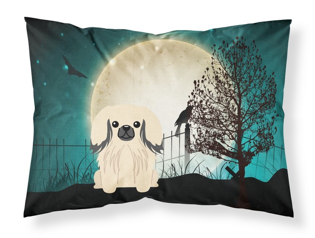 Halloween Scary Pekingnese Cream Fabric Standard Pillowcase