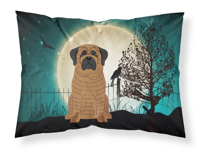 Halloween Scary Mastiff Brindle Fabric Standard Pillowcase