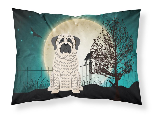 Halloween Scary Mastiff Brindle White Fabric Standard Pillowcase