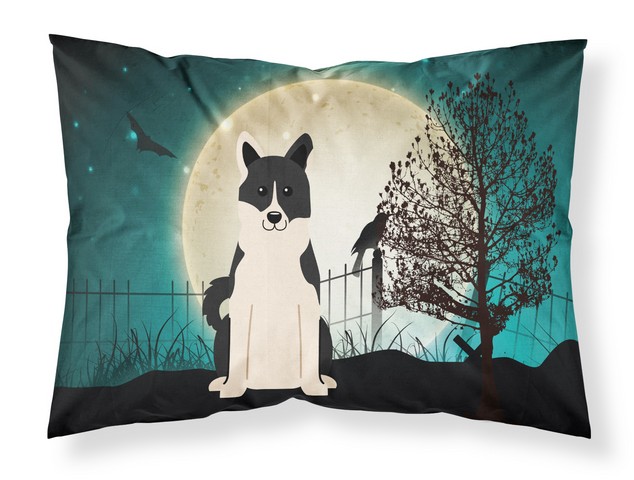 BB2219PILLOWCASE Halloween Scary Russo-European Laika Spitz Fabric Standard Pillowcase, 20.5 x 0.25 x 30 in.