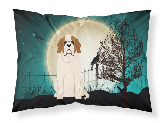 Halloween Scary Saint Bernard Fabric Standard Pillowcase