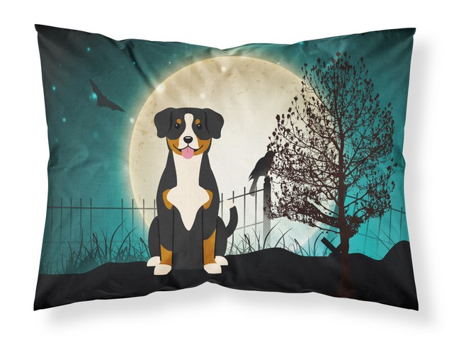 BB2228PILLOWCASE Halloween Scary Entlebucher Fabric Standard Pillowcase, 20.5 x 0.25 x 30 in.