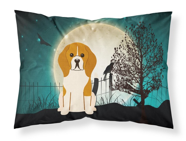 BB2230PILLOWCASE Halloween Scary Beagle Tricolor Fabric Standard Pillowcase, 20.5 x 0.25 x 30 in.