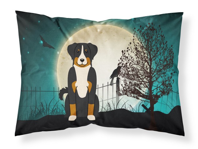 BB2233PILLOWCASE Halloween Scary Appenzeller Sennenhund Fabric Standard Pillowcase, 20.5 x 0.25 x 30 in.
