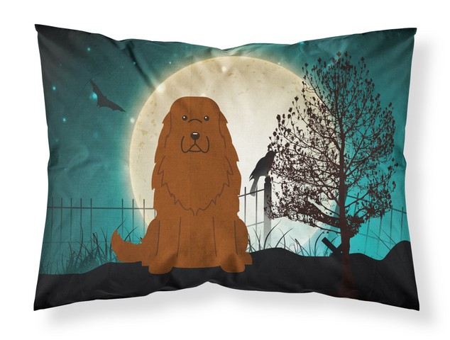 BB2240PILLOWCASE Halloween Scary Caucasian Shepherd Dog Fabric Standard Pillowcase, 20.5 x 0.25 x 30 in.