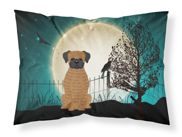 Halloween Scary Brindle Boxer Fabric Standard Pillowcase