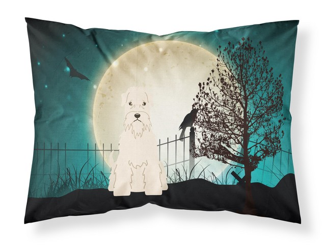 BB2251PILLOWCASE Halloween Scary Soft Coated Wheaten Terrier Fabric Standard Pillowcase, 20.5 x 0.25 x 30 in.