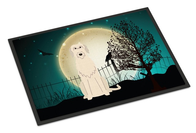 Picture of Carolines Treasures BB2255JMAT Halloween Scary Irish Wolfhound Indoor or Outdoor Mat, 24 x 0.25 x 36 in.
