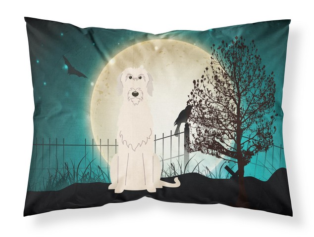 BB2255PILLOWCASE Halloween Scary Irish Wolfhound Fabric Standard Pillowcase, 20.5 x 0.25 x 30 in.