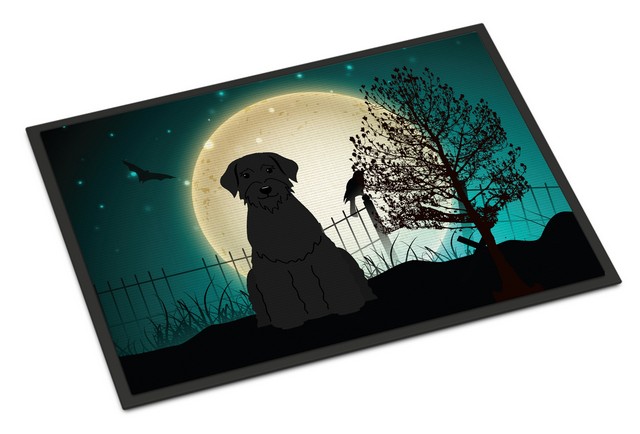 Picture of Carolines Treasures BB2256MAT Halloween Scary Giant Schnauzer Indoor or Outdoor Mat, 18 x 0.25 x 27 in.