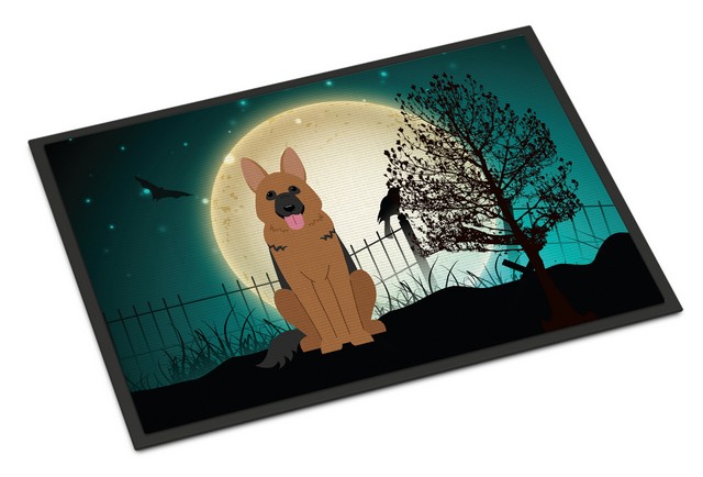 Halloween Scary German Shepherd Indoor or Outdoor Mat