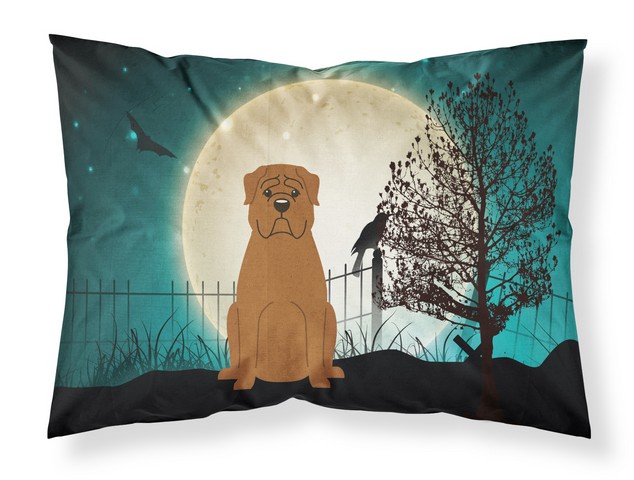 BB2263PILLOWCASE Halloween Scary Dogue De Bourdeaux Fabric Standard Pillowcase, 20.5 x 0.25 x 30 in.