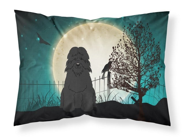 Halloween Scary Bouvier Des Flandres Fabric Standard Pillowcase