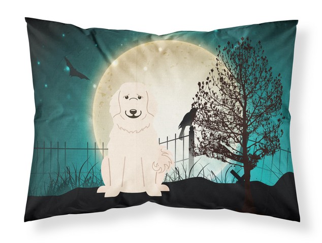 Halloween Scary Great Pyrenese Fabric Standard Pillowcase