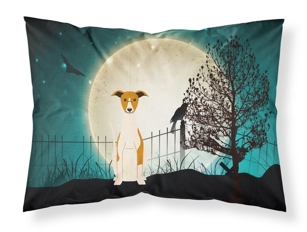 Halloween Scary Whippet Fabric Standard Pillowcase