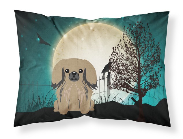 Halloween Scary Pekingnese Tan Fabric Standard Pillowcase