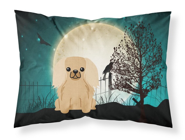 Halloween Scary Pekingnese Fawn Sable Fabric Standard Pillowcase