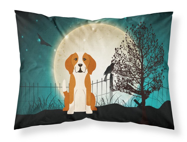 Halloween Scary English Foxhound Fabric Standard Pillowcase