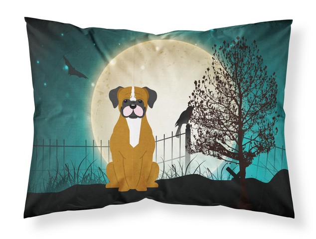 BB2306PILLOWCASE Halloween Scary Flashy Fawn Boxer Fabric Standard Pillowcase, 20.5 x 0.25 x 30 in.