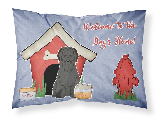 Dog House Collection Briard Black Fabric Standard Pillowcase