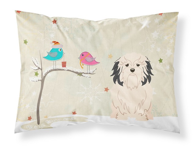 Christmas Presents Between Friends Lowchen Fabric Standard Pillowcase