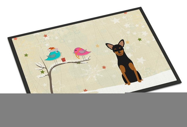 BB2500MAT Christmas Presents Between Friends Manchester Terrier Indoor or Outdoor Mat, 18 x 0.25 x 27 in.