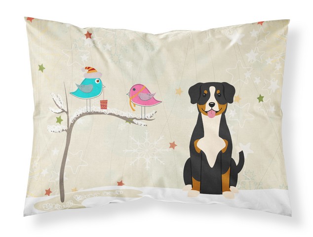 BB2510PILLOWCASE Christmas Presents Between Friends Entlebucher Fabric Standard Pillowcase, 20.5 x 0.25 x 30 in.
