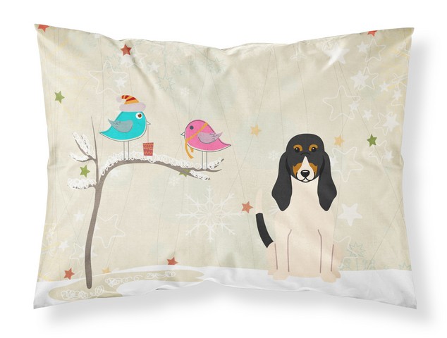 BB2516PILLOWCASE Christmas Presents Between Friends Swiss Hound Fabric Standard Pillowcase, 20.5 x 0.25 x 30 in.