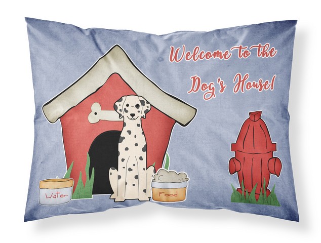 BB2851PILLOWCASE Dog House Collection Dalmatian Fabric Standard Pillowcase, 20.5 x 0.25 x 30 in.