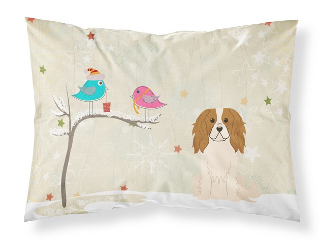 BB2530PILLOWCASE Christmas Presents Between Friends Cavalier Spaniel Fabric Standard Pillowcase, 20.5 x 0.25 x 30 in.