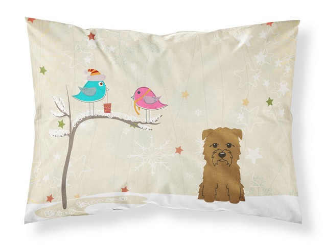 Christmas Presents Between Friends Glen of Imal Tan Fabric Standard Pillowcase, 20.5 x 0.25 x 30 in.