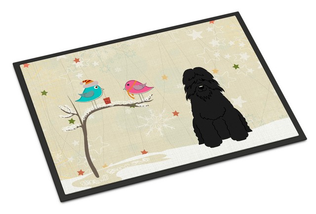 Picture of Carolines Treasures BB2546JMAT Christmas Presents Between Friends Bouvier Des Flandres Indoor or Outdoor Mat, 24 x 0.25 x 36 in.
