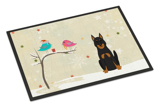 BB2552JMAT Christmas Presents Between Friends Beauce Shepherd Dog Indoor or Outdoor Mat, 24 x 0.25 x 36 in.