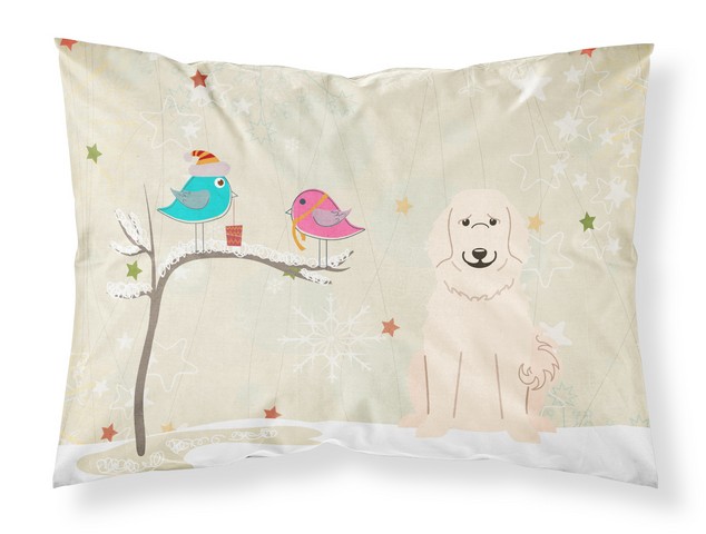 Christmas Presents Between Friends Great Pyrenese Fabric Standard Pillowcase - 20.5 x 0.25 x 30 in.