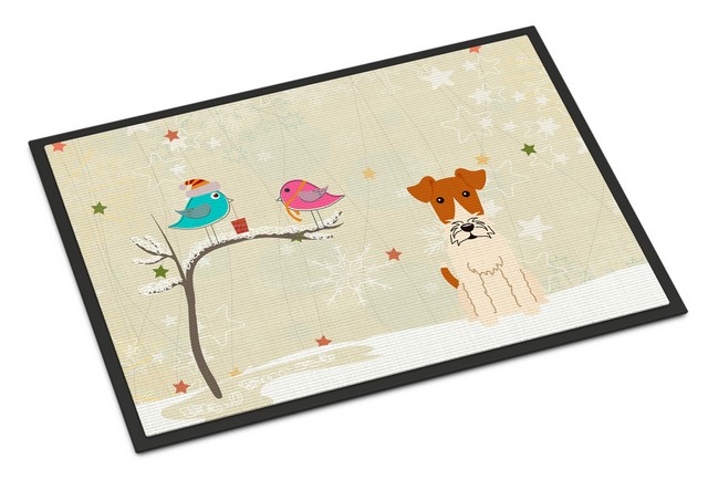 BB2573JMAT Christmas Presents Between Friends Wire Fox Terrier Indoor or Outdoor Mat, 24 x 0.25 x 36 in.