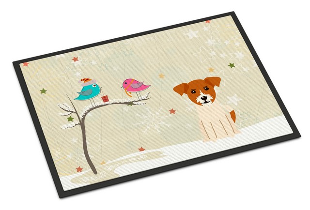 BB2580MAT Christmas Presents Between Friends Jack Russell Terrier Indoor or Outdoor Mat, 18 x 0.25 x 27 in.