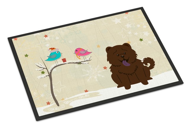 BB2613MAT Christmas Presents Between Friends Chow Chow Chocolate Indoor or Outdoor Mat, 18 x 0.25 x 27 in.