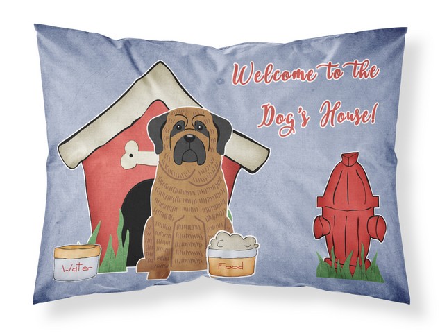 BB2769PILLOWCASE Dog House Collection Mastiff Brindle Fabric Standard Pillowcase, 20.5 x 0.25 x 30 in.