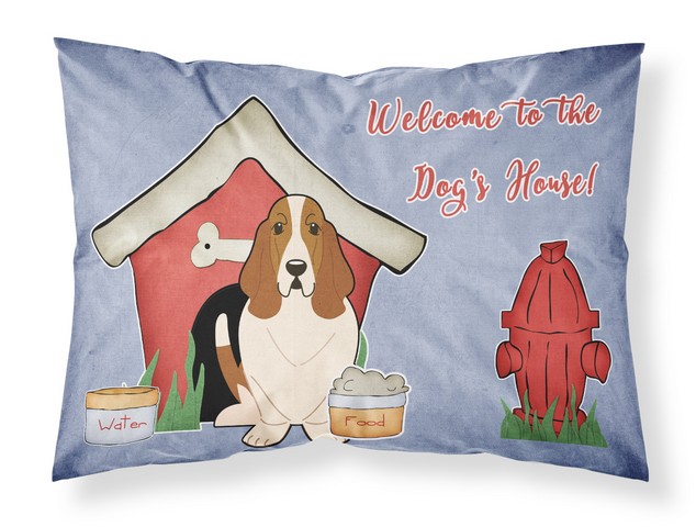 Dog House Collection Basset Hound Fabric Standard Pillowcase