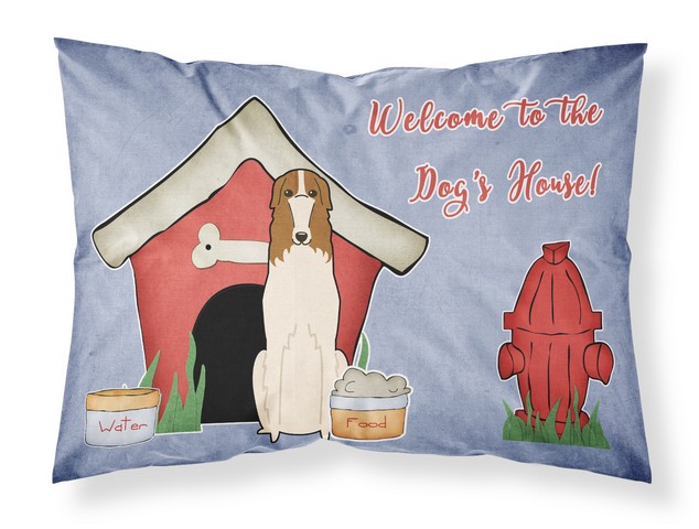 BB2777PILLOWCASE Dog House Collection Borzoi Fabric Standard Pillowcase, 20.5 x 0.25 x 30 in.