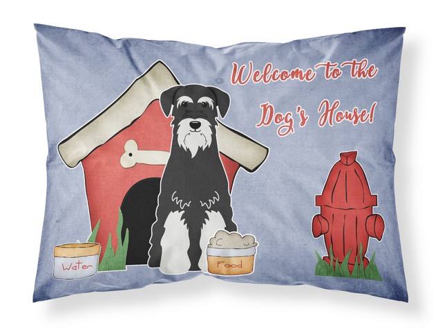 BB2787PILLOWCASE Dog House Collection Standard Schnauzer Salt & Pepper Fabric Standard Pillowcase, 20.5 x 0.25 x 30 in.
